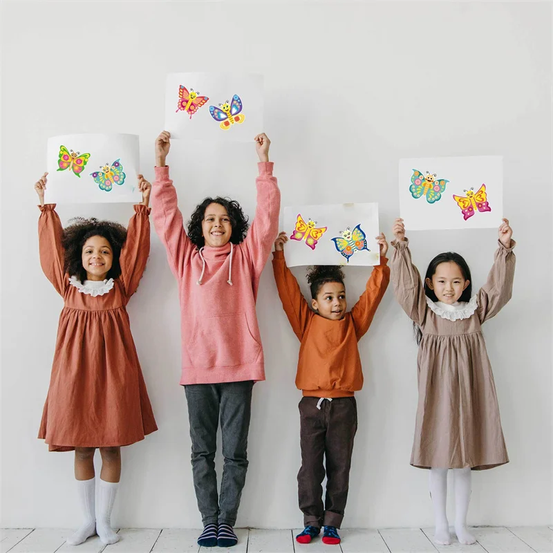 Мультяшные бабочки наклейки для детей сделай сам сборка пазл искусственная
