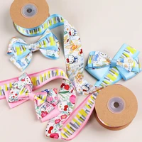 double sided cartoon hello kitty keys printing ribbon bow diy material childrens double sided two color printing ribbon