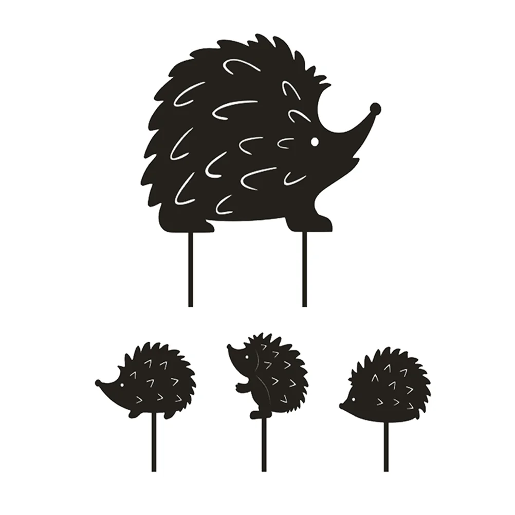 

1 Set of Garden Decoration Backyard Hedgehog Figurine Ornament Iron Artware