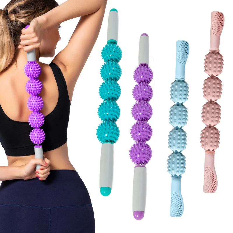 

5/4Balls Yoga Massage Roller Stick Trigger Point Anti Cellulite Body Massager Slimming Massage Muscle Relax Roller