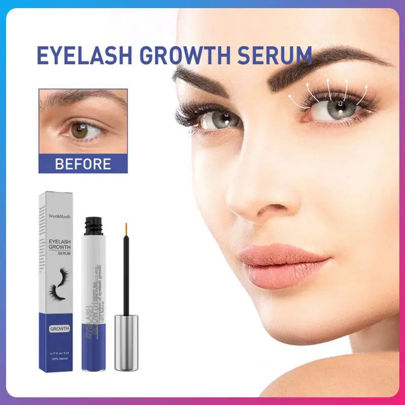 

5ml Eyelash Growth Serum Lashes Lengthening Longer Fuller Thicker Eyelashes Growth Liquid Eyebrows Enhancer Makeup Cosmetics