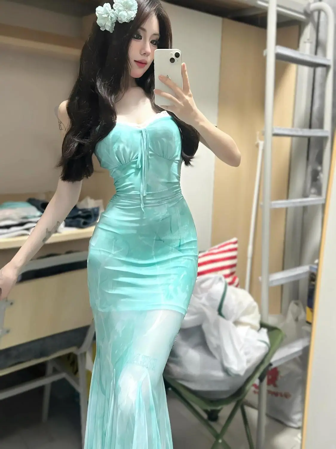 Женское голубое кружевное платье сексуальное милое шикарное без бретелек