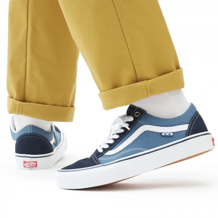 Gym Shoes vans MN skate Old Skool Navy/White va5fcbnav shoes gym training boots soft comfortable sports breathable casual flat sole street for