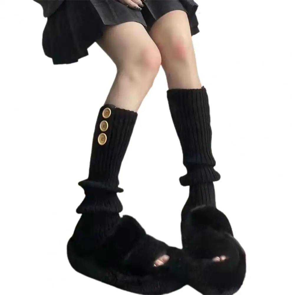 

1 Pair Leg Socks All Match Super Soft Protection Pure Color Stretchy Leg Warmers Women Leg Warmers for Party