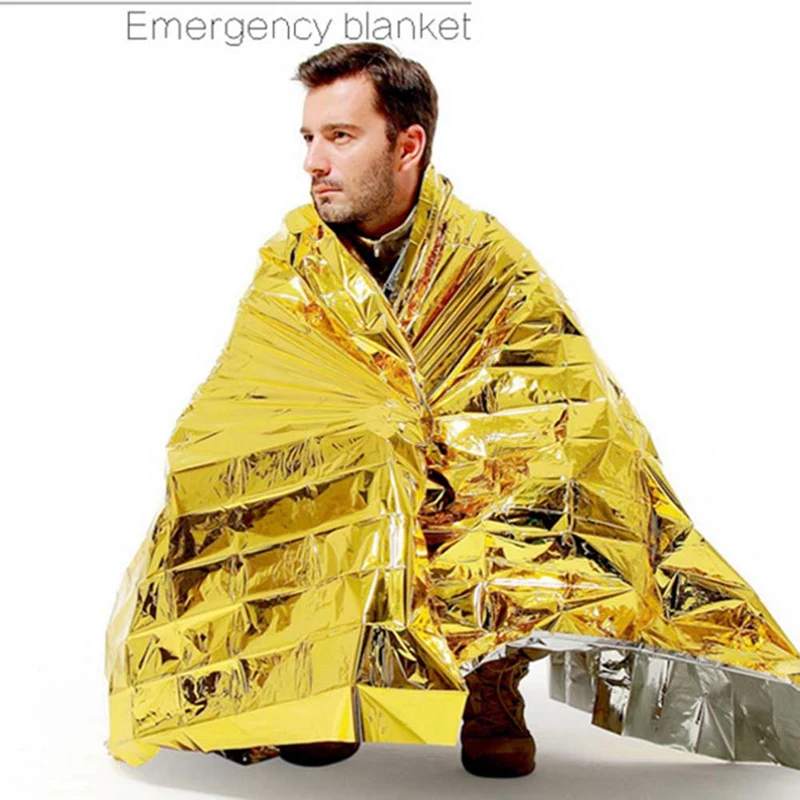 

20PCS Camping Emergency Mylar Thermal Blankets Foil First Aid Blanket Sunscreen Blanket For Outdoors