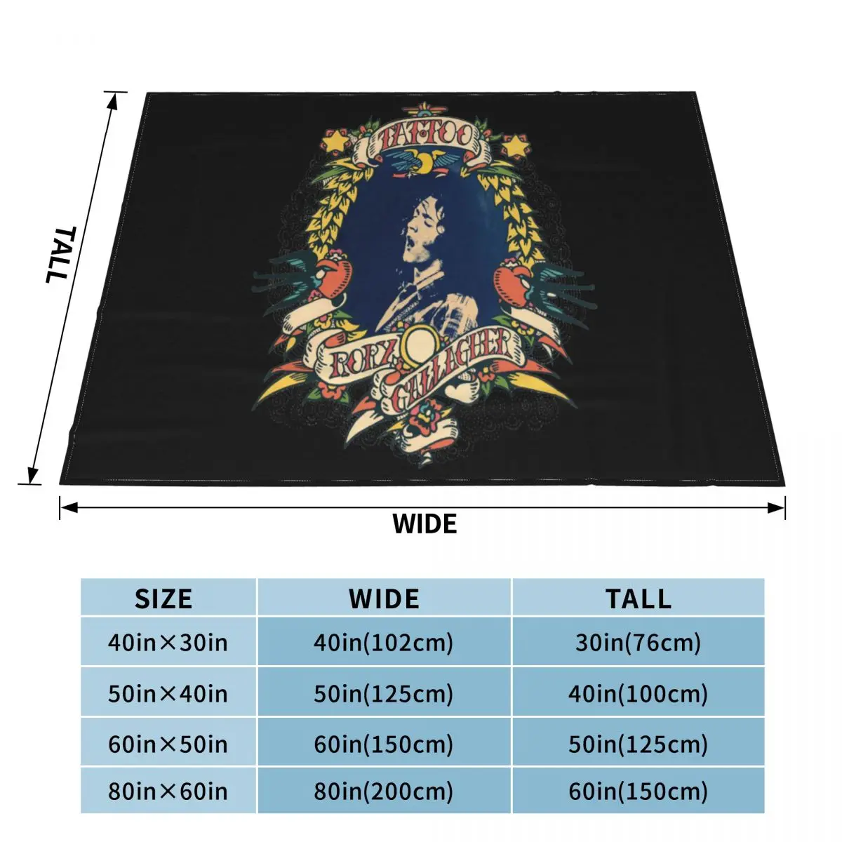 Rory Gallagher унисекс Blues'Printed Белый M1312 Уникальная уличная одежда для взрослых