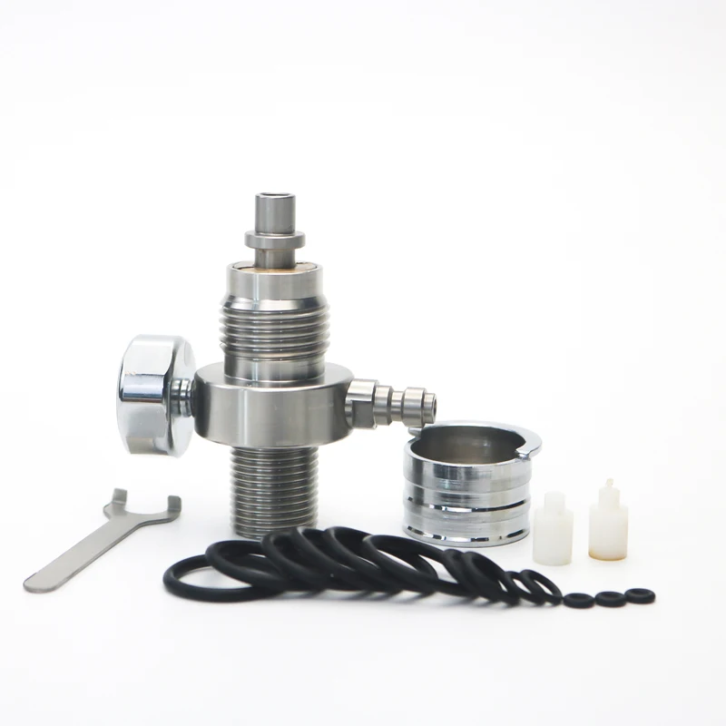 

8 мм заполняющий сосок 4500psi 40mpa манометр из нержавеющей стали тестовый клапан PCP Airforce M18x1.5 клапан высокого давления прямого впрыска клапан