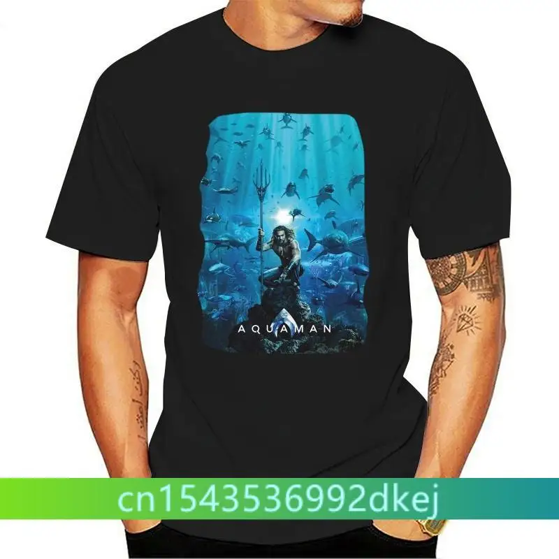 

Aquaman Movie Jason Mamoa Poster T Shirt & Stickers Tee Shirt Mens 2018 New T-Shirts Printing Ment Summer Style Top Tee