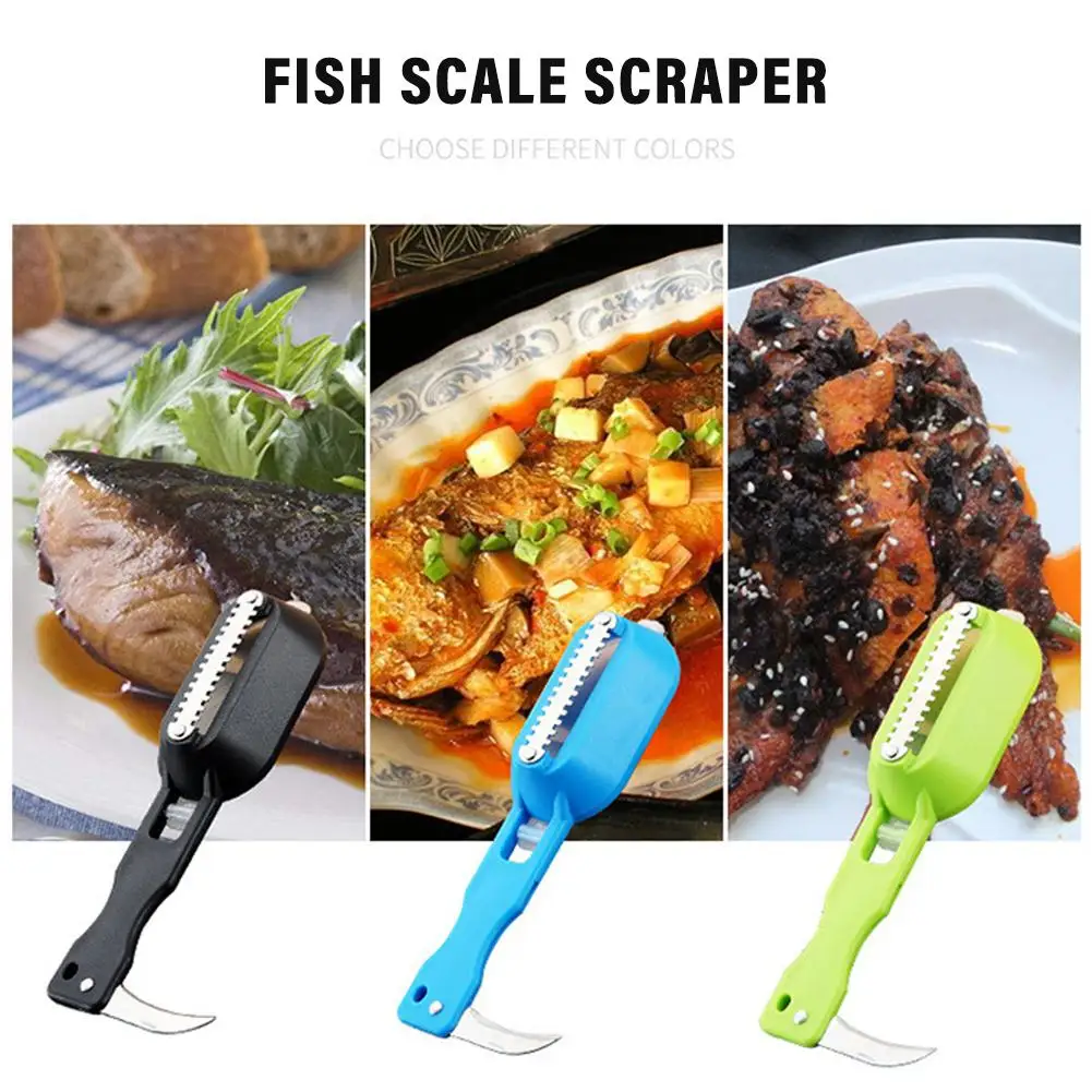 Щетка для рыбной кожи, скребок для быстрого удаления чешуи, строгальный инструмент, рыболовный скалер, кухонные принадлежности, чистящий нож для рыбы Coo C6B4