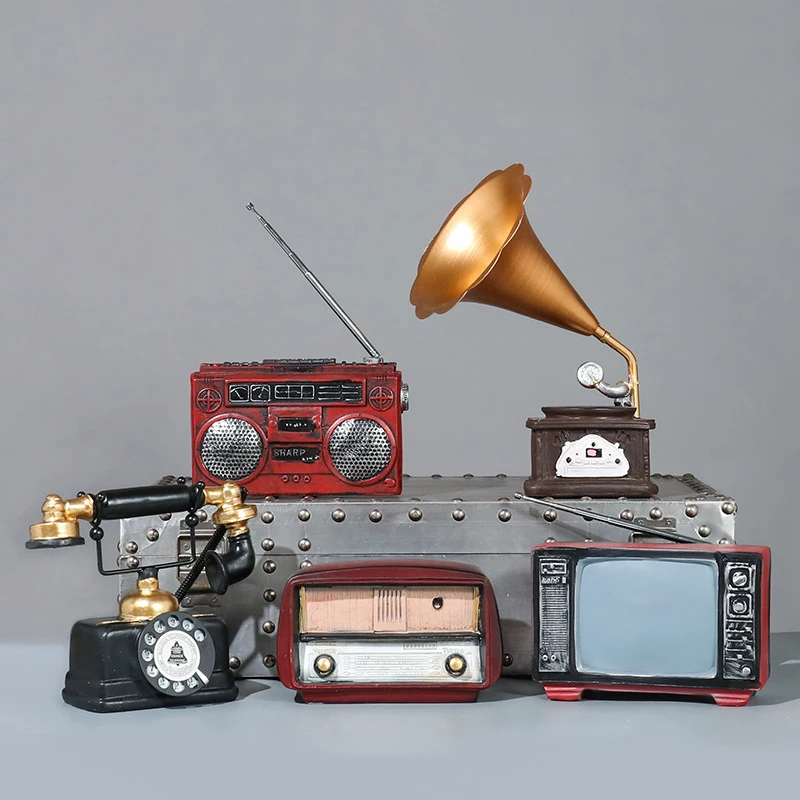 Американский ретро фонограф керосиновая лампа промышленный стиль модель