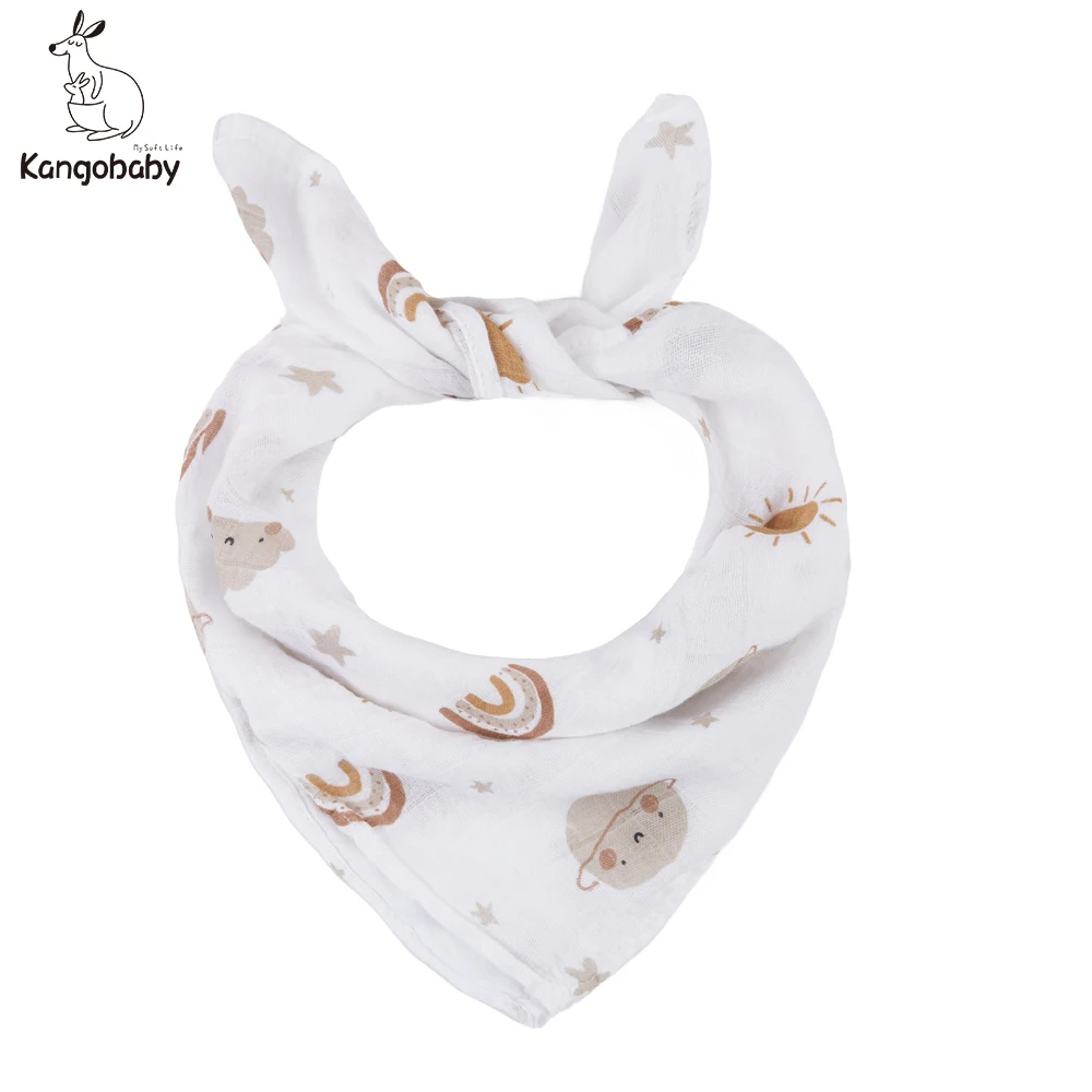 

Kangobaby Bamboo Cotton Soft Baby Burp Cloth #My Soft Life# 60x60cm Popular Style Multifunctional Free Size Baby Muslin Bib