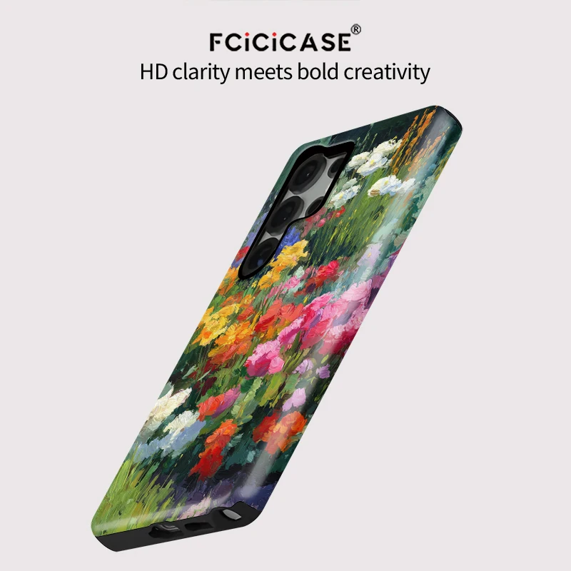 Фото Противоударный чехол Fcicicase для телефона Samsung Galaxy A56 A26 A36 A16 S25 Ultra S24 S23 Plus S20 FE 5G с цветочным принтом, силиконовый чехол №5