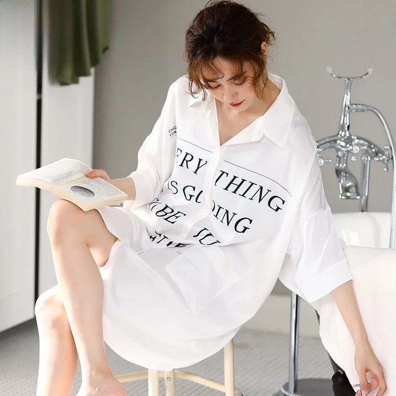 Yu Zhaolin Chubby Girl ночная рубашка больших размеров женские летние пижамы из ледяного