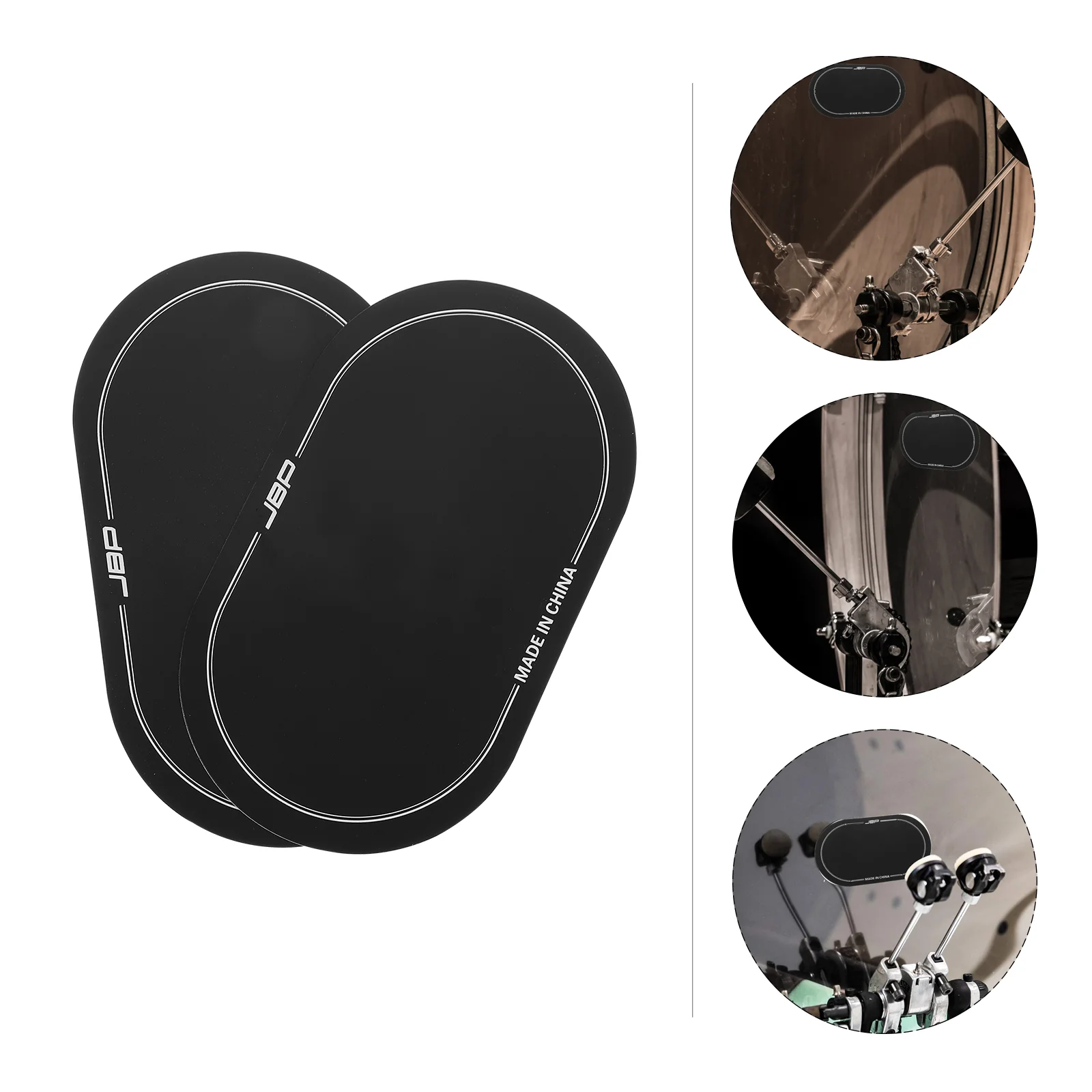 

2 Pcs Drum Kit Screen Protector Drum Pads Kids Neoprene Patch Kit Percussion Ground Drum Pads Pte Bass Drum Head Sticker Child