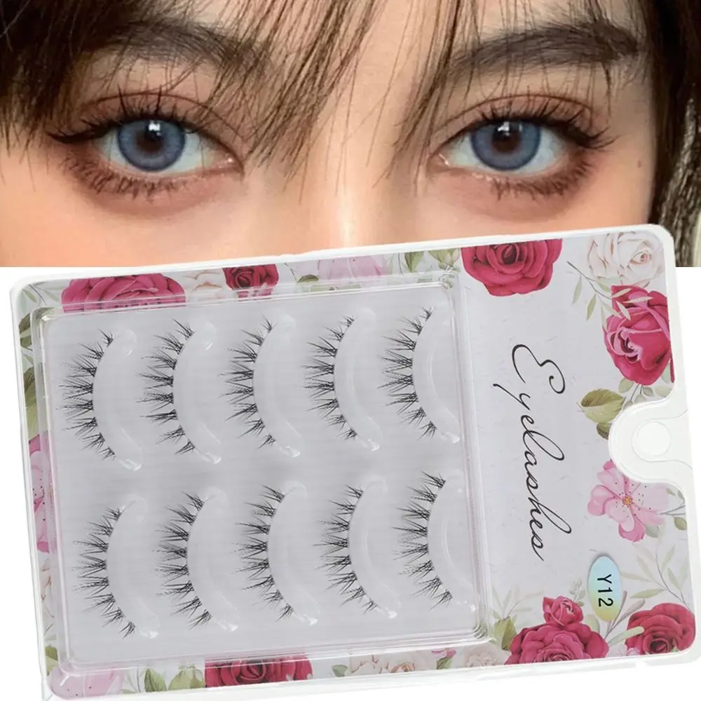 

Super Light Natural Simulated Thin Transparent Stem Handmade Little Devil Manga Lashes False Eyelashes 3D Mink Hair