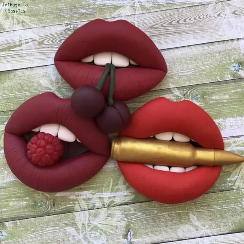 

1Pc Lips Cranberry Cherry Bullet Valentine Resin Gummy Silicone Mold Chocolate Fondant Cake Baking Wedding Decoration Tools