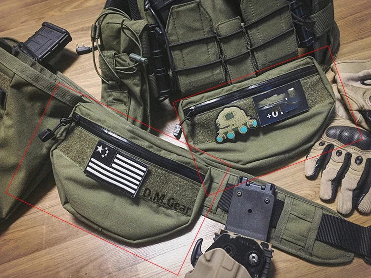 Tactical Vest Multi-function Abdomen Lower Hanging Bag Sports Waist Cover MOLLE Dual-purpose Vest Accessory Bag Outdoor Sundry