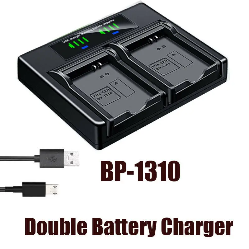 

Dual Battery Charger For SAMSUNG BP-1310 BC-1310 NX5 NX10 NX11 NX20 NX100