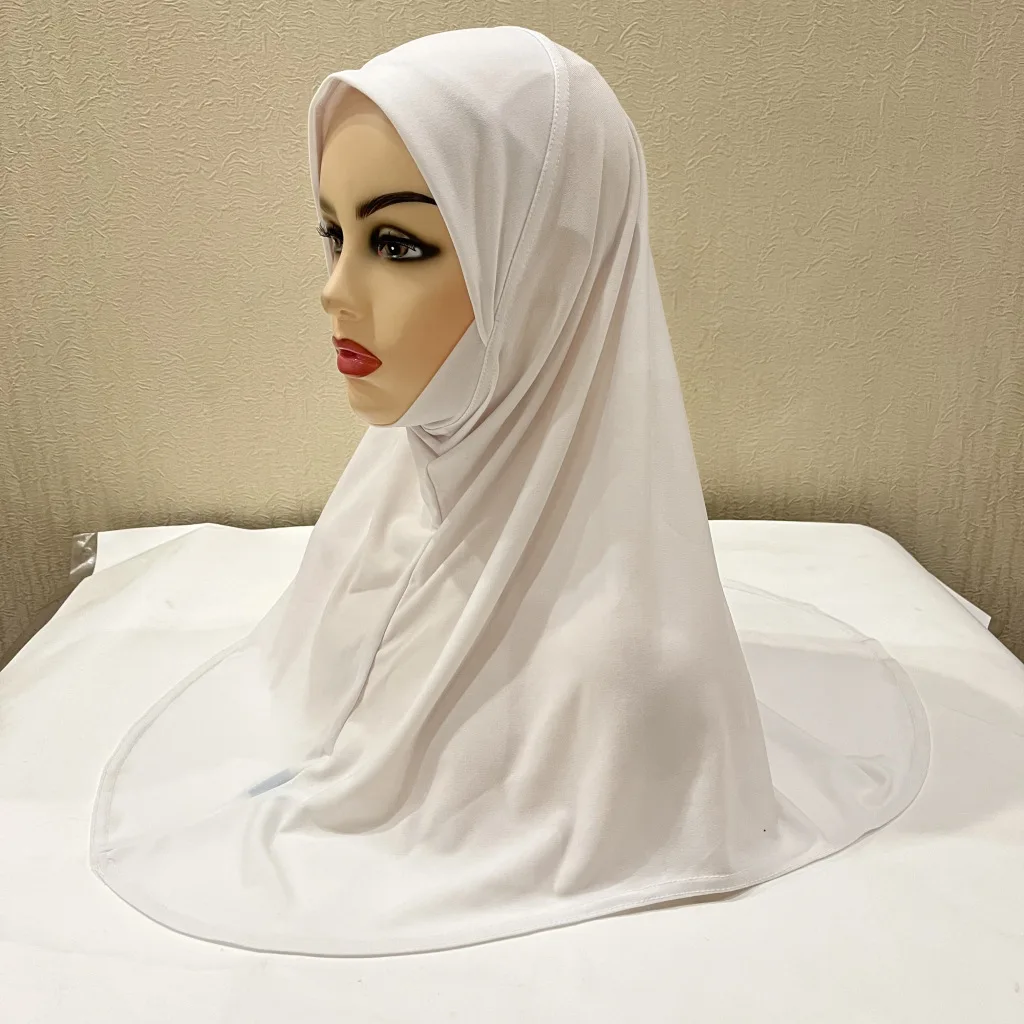 Instant Hijab For Kids Chin Triangular Face-Lifting Headscarf Veil  Muslim Fashion Islam Cap Scarf More Then 10years Old