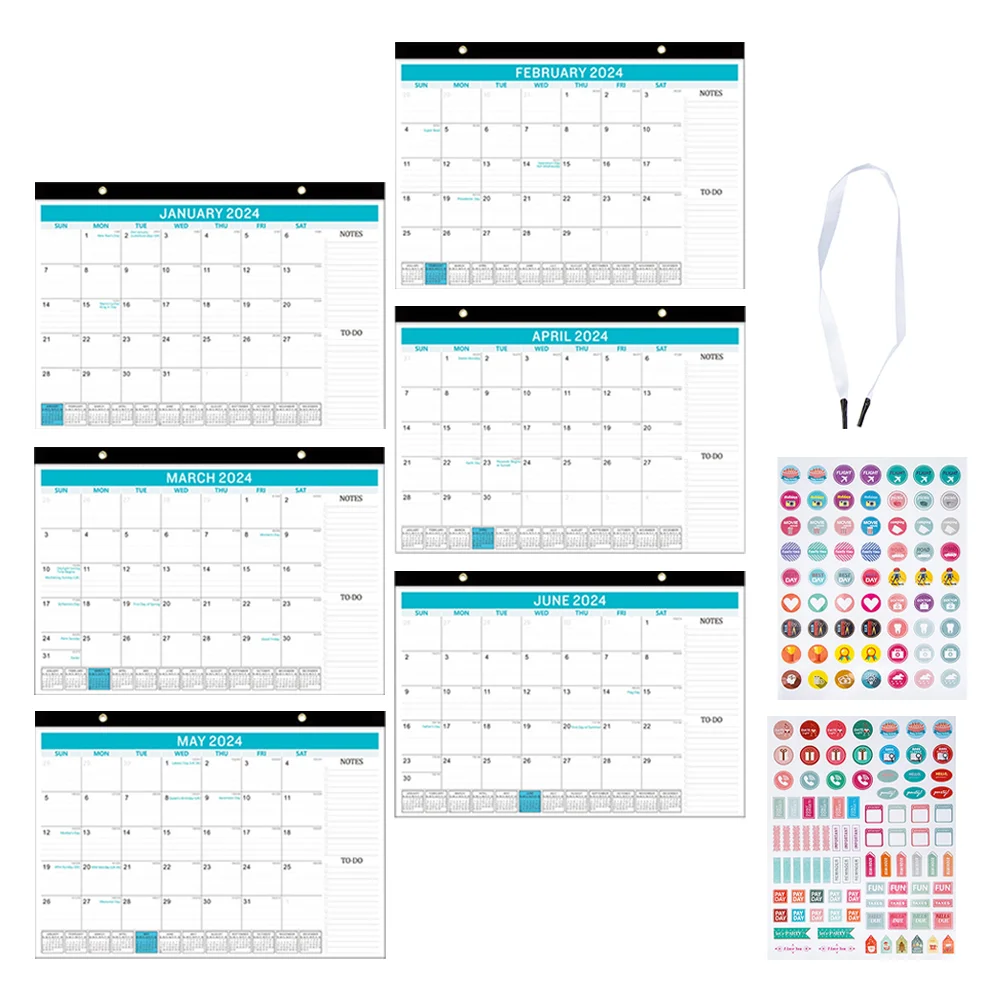 

Настольные календари для ежедневного использования, комнатный ежемесячный офисный планировщик 2024-2025, прочная настенная бумага для свиданий
