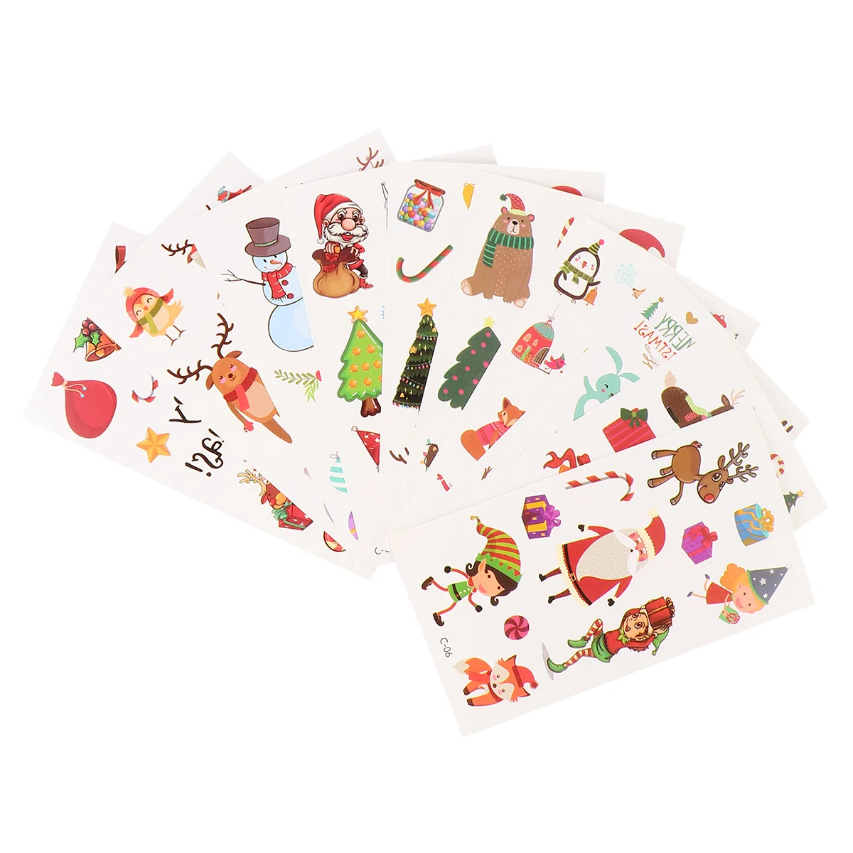 

Kids Christmas Face Temporary Stocking Stuffers Party Stickfake Temp Body Washable