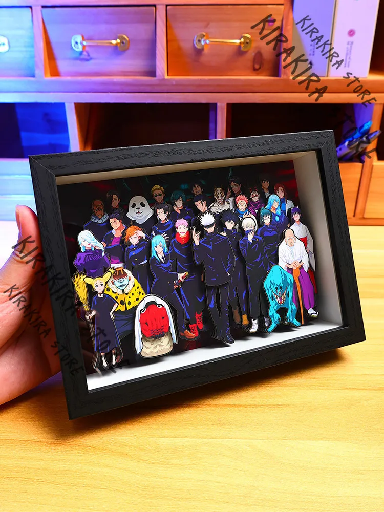 Jujutsu Kaisen Satoru Gojo Itadori Yuji 3D Стереограф Декор Косплей Талисман Аниме Ручная Роспись