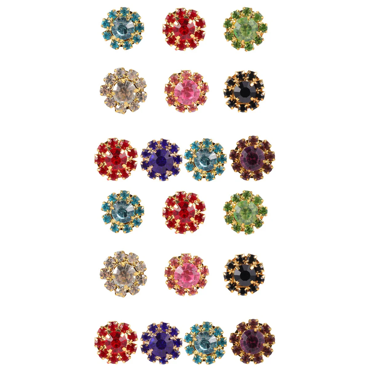

Buttons Rhinestone Button Bling Loop Flower Metaldecorative Flathair Buckle Broochwedding Dress Diy Crafts Vintage Clothes