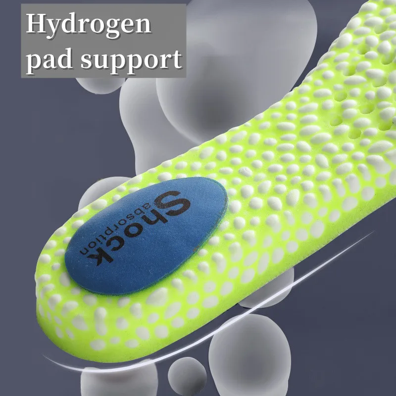 Sports Insoles For Shoes Men Women High Elasticity Shock-absorbing Comfortable Breathable Deodorant Insoles Air Cushion Shoe Pad