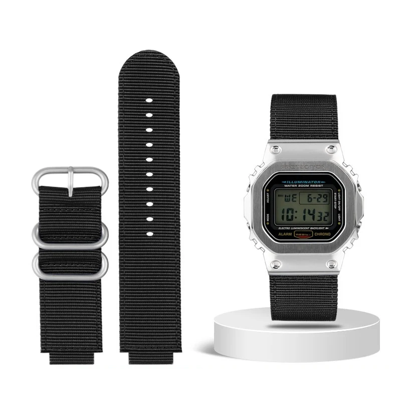 For G-SHOCK Casio GW6900 DW5600 DW-5600 GW-B5600 GM-5600 GA-2100 Nylon Strap Sports Bracelet Wristband 16mm Watch Accessories