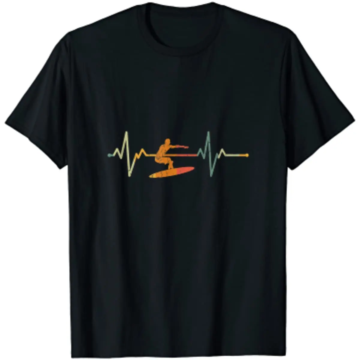 

Vintage Surf Surfer Lover Heartbeat Waves Surfing Women T-Shirt Mens T Shirts Graphic T Shirts Cotton Daily Four Seasons Tees