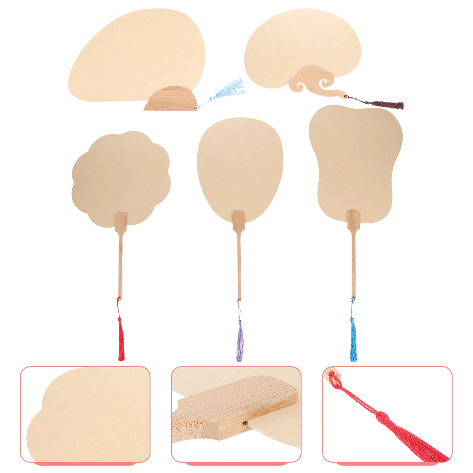 5 шт. Uchiwa веер изготовление пустых рисунков ручная роспись ремесла красные