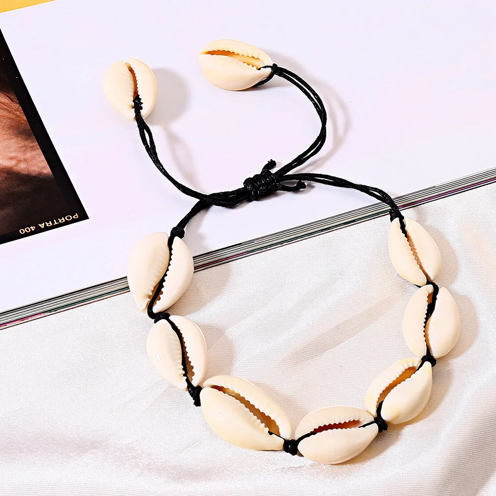

Bohemia Vintage Shell Rope Chain Bracelet Women Beach Sea Shell Bracelet Anklet Jewelry Party Gift Adjustable Size
