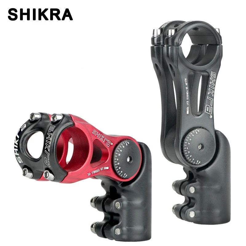 

SHIKRA SDK02 Mountain Bike Adjustable Stem 31.8x28.6mm Aluminium Alloy 80/100/130mm Heightening Stems EIEIO Bicycle Parts