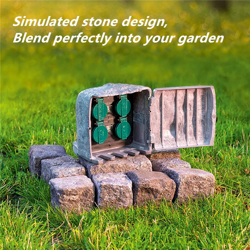 Уличная розетка с 4 отверстиями ЕС водонепроницаемые автоматическое выключение