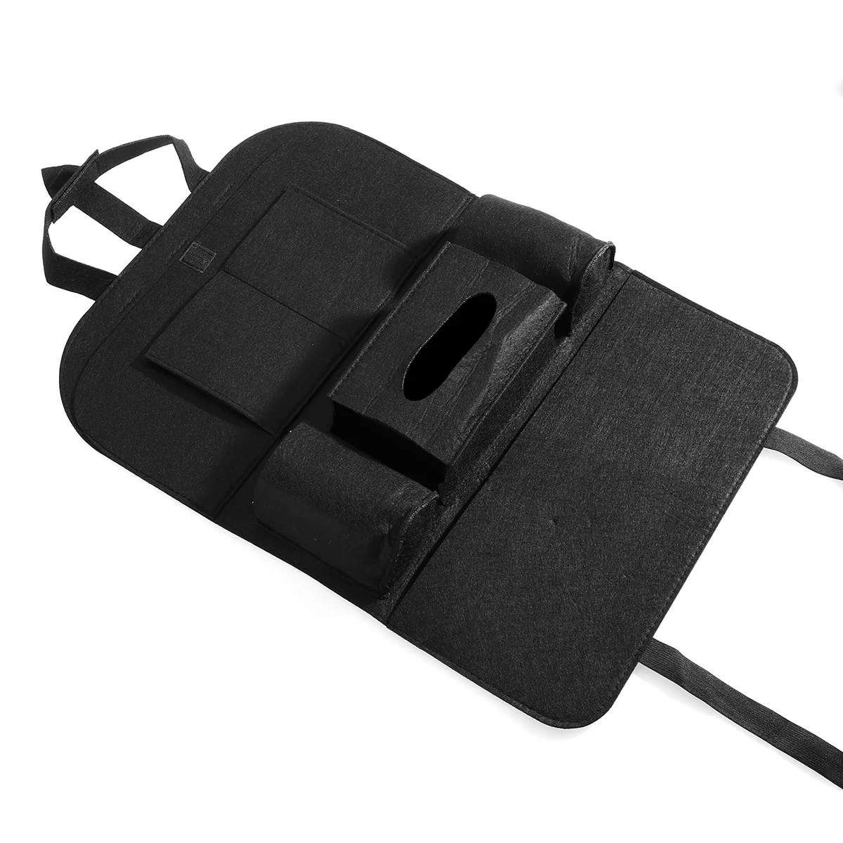 

2 Pockets Felt Fabric Chair Back Multifunction Hanging Holder Storage for Car