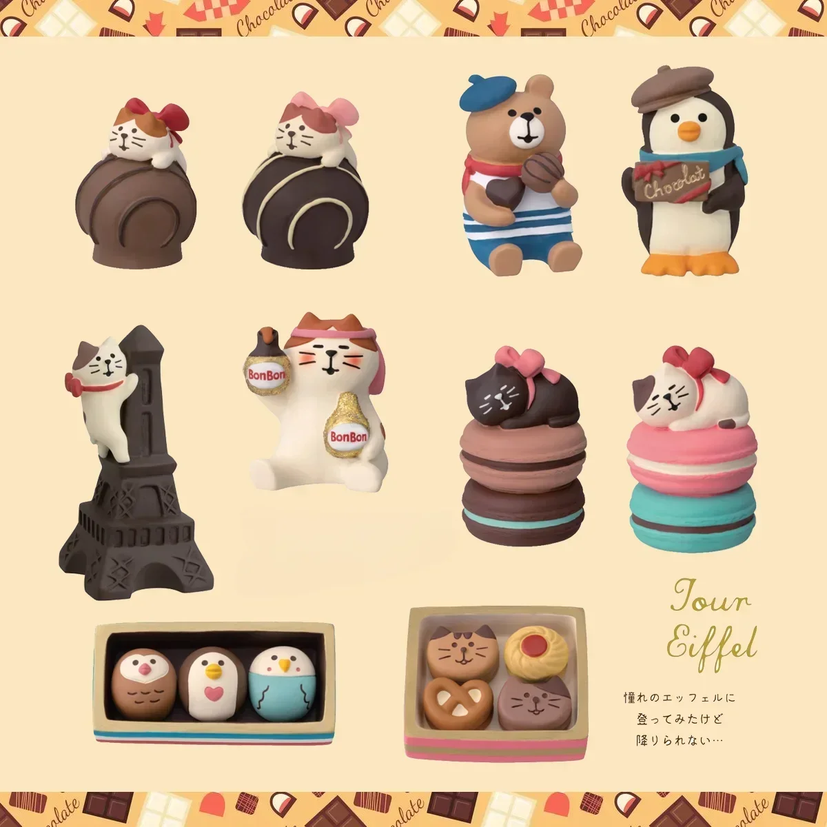 Zakka милые шоколадные макароны фигурки из смолы серия десертов каваи декор