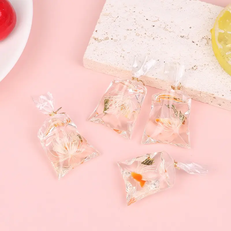 

DollsHouse Miniature Simulation Goldfish Transparent Fish Bag Toys DIY Decoration Accessories Gift