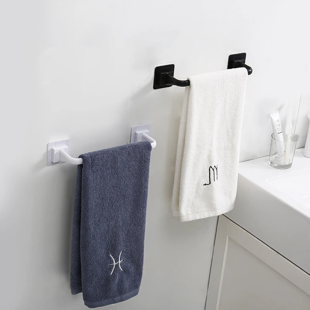 

Bathroom Hardware Set Accessories Matt Black Shelf Robe Hook Hanger Towel Rail Bar Rack Tissue Paper Holder PP 26.5cm