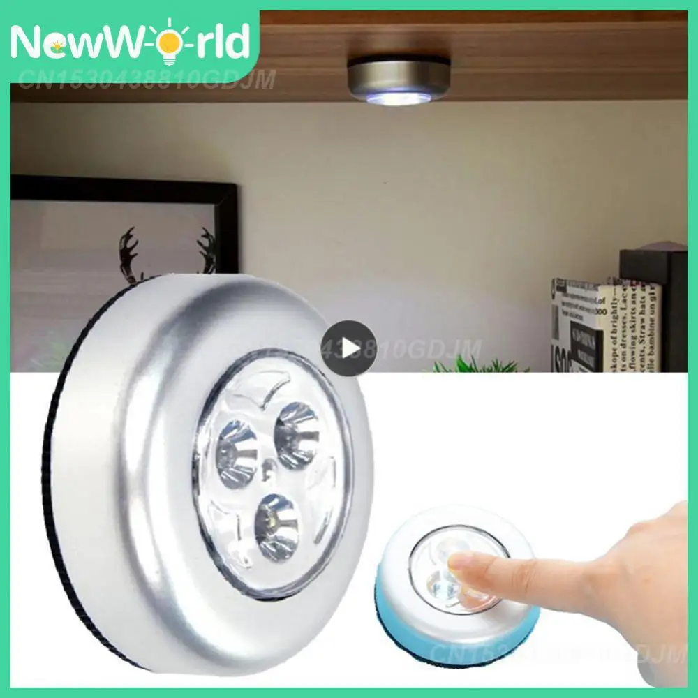

Rechargeable Night Light Portable Led Light Push Stick On Lamp Eye Protection Round Lamp Emergency Light Stick Wall Light Use