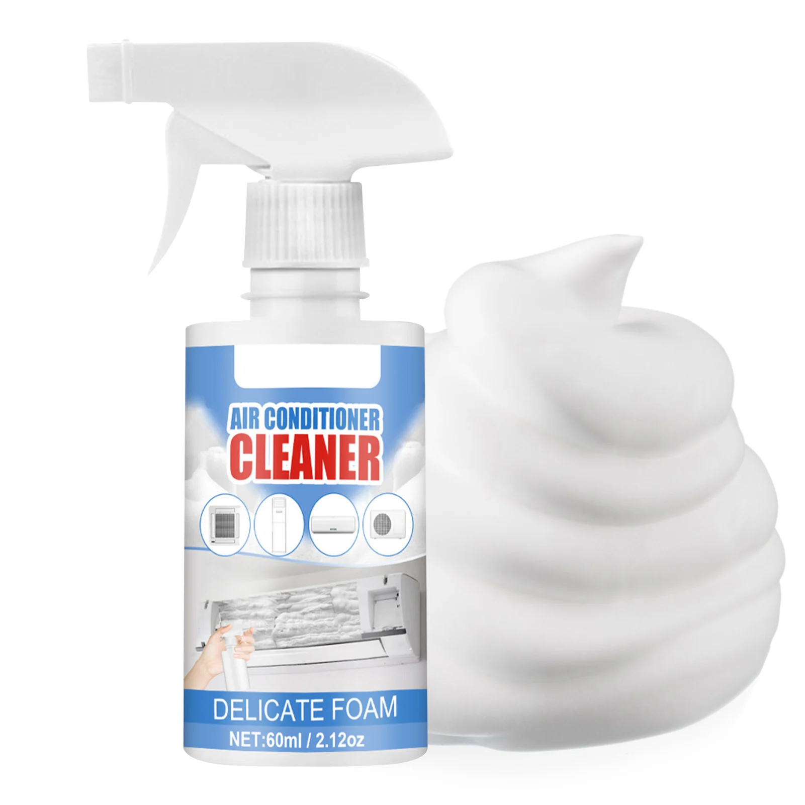 

60ML Air Conditioner Cleaner Coil Cleaner Spray No Washing Foaming Cleaning Agent Heavy Duty Detergent Cleaner For Car Radiators