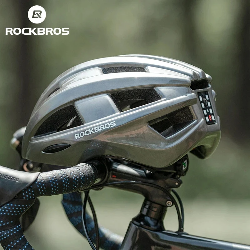 

ROCKBROS Bicycle Helmet MTB Road Cycling Helmet with Taillight EPS PC Rear light Safety Helmet Warning Bike Light Helmet
