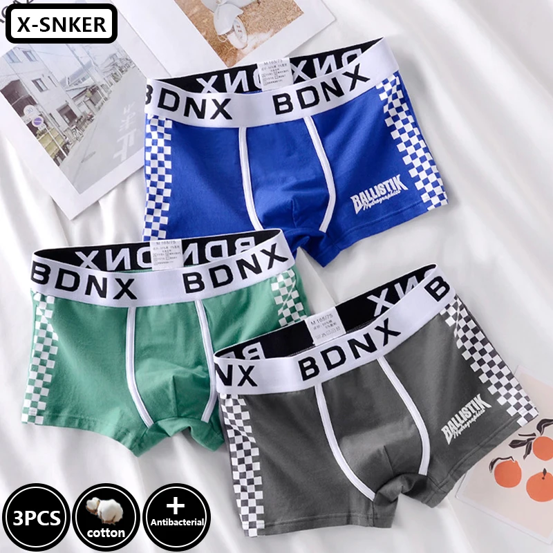 3Pcs/Lots Man Boxershorts Cotton Boxers Panties Breathable Mens Underwear Fashion Printing Brand Men Underpants Wholesale