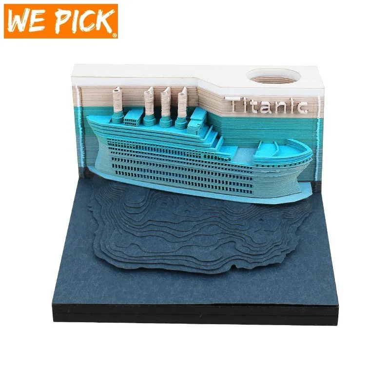 

3D Memo Pads Novelty Famious Movie Building Harry Design New Year Christmas Gift