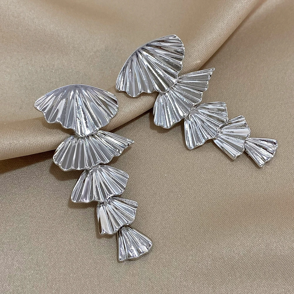 Женские многослойные серьги-подвески AENSOA длинные Винтажные серьги неправильной