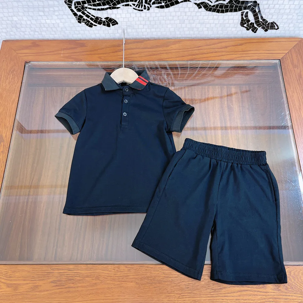 

3-14 Years Children's Clothing Boys Short Sleeve Set Summer 2022 New Designer Kids Clothes Polo Shirt Tops Shorts Two Piece Suit