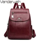 Женские кожаные рюкзаки, модная сумка на плечо, женский рюкзак, Женский дорожный рюкзак, школьные сумки для девочек, Sac A Dos