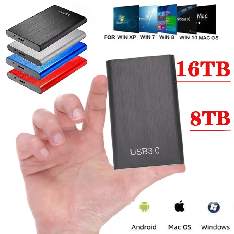 

16TB 8TB 10TB 4TB 2TB Portable External Hard Drive USB3.0 HDD 2.5 Inch 10TB Hard Disk Storage Devices For Desktop Laptop