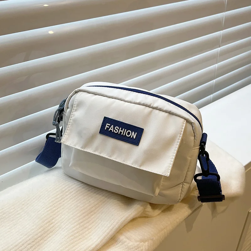 

Women's Casual Simple Personality Student Canvas Crossbody Bags Fashion Color Contrast One Shoulder Small Square Bags for Women