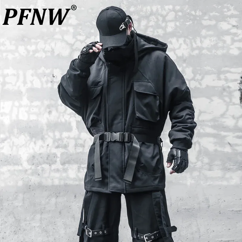 

Мужская хлопковая куртка с капюшоном и карманами, на осень/зиму