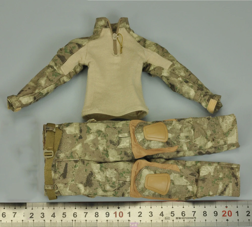 

Best Sell 1/6 DAMTOYS DAM 78075 Russian SSO Ruins Camouflage Battle War Uniform Shirt Pant Model Can Suit 12inch Action Figures